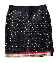 Whbm Noir Blanc Jupe à Pois Taille 2 Superposé Crayon - £11.71 GBP