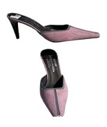 Donald Pliner Mauve Suede Leather Shoe Mule New Gray Neon Stripe $265 NIB - $106.00