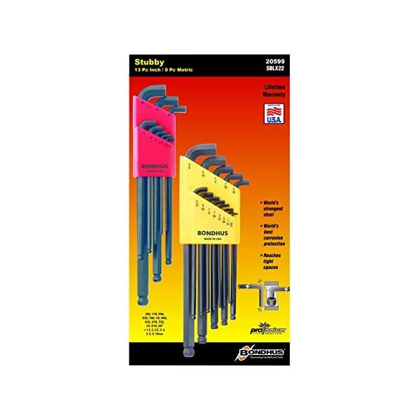 Bondhus 20599 0.050 - 3/8-Inch and 1.5 - 10mm Stubby Ball End Hex Key Do... - $106.00