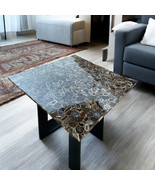 24&quot; Antique Square Agate Stone Sofa Center, Modern Handcrafted Coffee Ta... - $1,013.76
