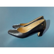 Etienne Aigner Women&#39;s Blue Pumps Heels Shoes Size 7M Leather slip Ons - $18.69