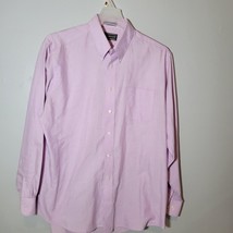David Taylor Button Down Shirt Mens XL 17 34/35 Long Sleeve Purple Business - $14.96