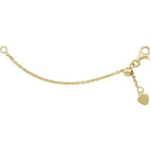 14K Gold 1.5 mm Adjustable 3 Inch Cable Necklace Bracelet Chain Extender - £143.34 GBP