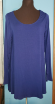 Soft Surroundings Tunic Shirt Women Size Small Blue Flowy Flouncy Lightweight - £17.26 GBP