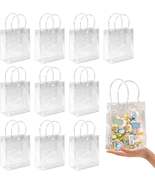 Clear PVC Gift Bags with Handles - 10PCS Mini Party Favor Bags Transpare... - $10.28