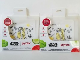 Star Wars Pyrex Platinum Silicone Storage Bags Sandwich Size R2D2 Lot 2 - £14.40 GBP