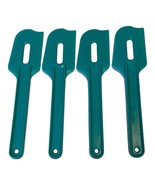 Tupperware Batter Paddle Scraper Spatula Set Of  4 Peacock Blue Green Vi... - €17,78 EUR