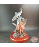 3 Dolphin Pod, Wood Base, Poly c.1999 Inspired by Ocean Companions, Sell... - €28,92 EUR
