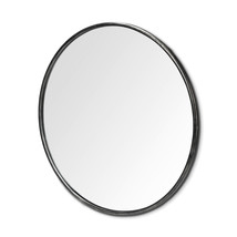 47" Round Black Metal Frame Wall Mirror - $803.48 CAD
