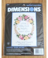 NEW Dimensions Counted Cross Stitch Kit Happily Ever After 5&quot; x 7&quot; 6743 NIP - £11.93 GBP