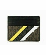 New Michael Kors Cooper Tall card case PVC with Leather Brown / Lemon multi - €18,11 EUR