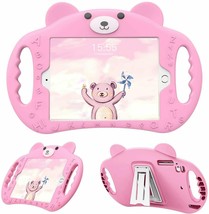 iPad Kids Girls Case for 7th Gen 10.2 Silicone Handle Stand Heavy Duty Pink - £32.62 GBP