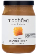 Madhava Organic Creamed Honey Unfiltered Clean &amp; Simple 22oz 03/2023 + F... - £18.33 GBP