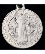 Saint Benedict Medal Catholic Vintage Pendant Charm Antique Jesus - $11.95