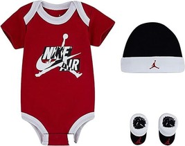 Jordan Newborn 3-Piece Jumpman Classics Bodysuit, Hat, and Booties 3 Pie... - $33.66