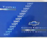 1997 Chevrolet Venture Owners Manual [Paperback] Chevrolet - £7.73 GBP