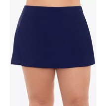 Swim Solutions Navy Blue Skirt Size 24W Side Zipper Pocket New Tummy Control  - £22.27 GBP