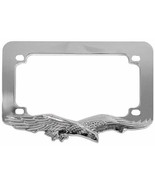 Chrome Eagle License Plate Tag Trim Frame Harley Motorcycle/Chopper/Bike... - $9.95