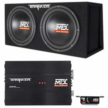 MTX Terminator TNP212DV 500w RMS Dual 12 Subwoofers+Vented Sub Box+Amplifier - £446.03 GBP