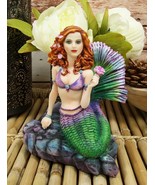 Colorful Pastel Fantasy Nautical Siren Mermaid Pink Rose Celtic Stone Fi... - $864.97 MXN