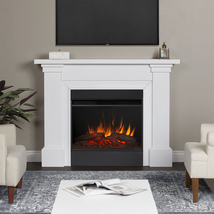 Real Flame Electric Fireplace Manus Grand Infrared X-Lg Firebox White - £962.83 GBP