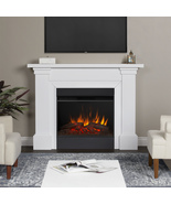 Real Flame Electric Fireplace Manus Grand Infrared X-Lg Firebox White - £974.83 GBP