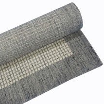 Rectangle 4ft x 6Ft Handmade Dark Grey Color Dyed Wool Area Rug For Livi... - £261.21 GBP