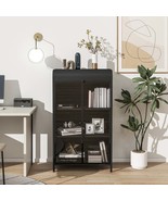 47.6&quot; Tall Metal Storage Cabinet w/Glass Doors &amp; Flip-Top Display - $5,084.02 MXN