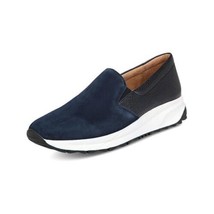 New Naturalizer Navy Blue Suede Leather Confort Wedge Loafers Size 8 W Wide $ - £56.82 GBP