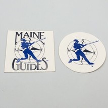 Vintage Maine Guides Pair of White Baseball Stickers International Leagu... - £15.56 GBP