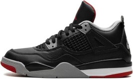 Jordan Little Kids Jordan 4 Basketball Sneakers Size 3K Color Black/Fire Red-c - £112.43 GBP