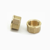 1/2&quot; Bsp Female Thread Brass Pipe End Cap Plug Fitting 2pcs Octagonal Design - £4.71 GBP