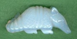 CARVED OPALIZED GLASS ARMADILLO - £9.87 GBP