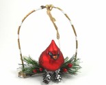 Gallarie II Christmas Ornament Cardinal Bird  on a pinecone  - £10.70 GBP