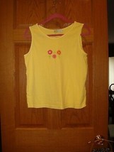Fresh Produce Top L Sunflower Tank With Flowers On Chest - £13.36 GBP