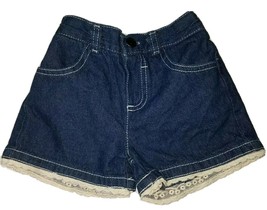 NANNETTE Toddler Girls Blue 4 Pocket Jean Shorts with Lace Hems, Baby, Size 3T - £5.43 GBP
