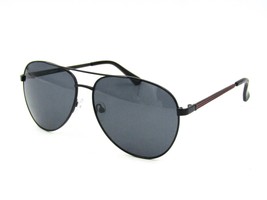 GUESS GF0215 Unisex Aviator Sunglasses, 01A Black-Red / Gray, 59-15-140 ... - $29.65