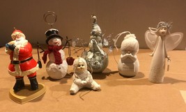 Christmas Figurines Random Mixed Lot, One Hallmark 2011, Others Unknown - $21.77