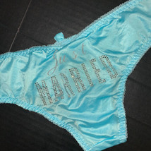Nwt Victoria&#39;s Secret S Panty Blue I Do Bridal Just Married Crystallized Ruffled - £27.61 GBP