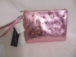 Street Level Pink Metallic Faux Leather Wristlet DP195 $30 - £8.73 GBP