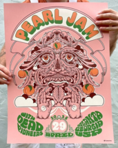Pearl Jam poster Taylor Rushing Artist Edition Variant Atlanta Poster 4/... - $220.00