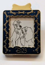 D23 Disney Pin Lady &amp; the Tramp Photo Slider Easel Stand Pin 2013 Disney - £18.67 GBP