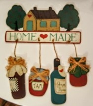 Wood Sign 11&quot; Honey Jam Dangle Ornaments Home Made Primitive Decor Wall ... - £12.53 GBP