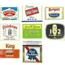 Steinbrau Einbock Keg Old Tyme Burgie PBR 102 Vintage 8 Beer Label Bundl... - $43.40