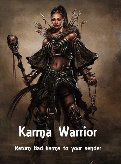 Karmic Warrior Protector Returns Evil To Senders Conjure Familiar - $69.00