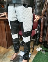 New Men Real Leather Pants Genuine Soft Lambskin Biker Trouser with zipp... - £141.54 GBP