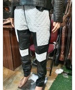 New Men Real Leather Pants Genuine Soft Lambskin Biker Trouser with zipp... - £140.95 GBP