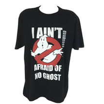 Men&#39;s &quot;Ain&#39;t Afraid of No Ghost&quot; Ghostbusters Black Graphic T Shirt Size XL NWT - £16.25 GBP