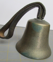 Antique Brass Cow Farm Collar Bell Goat w/Leather Strap Hand 100% original - $95.00