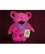 12&quot; Fuchsia Jointed Grateful Dead Plush Bear W/Tags 1990 Liquid Blue Rare - £78.62 GBP